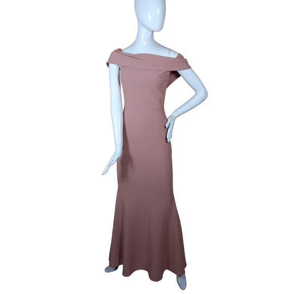 Windsor Party Dress Size Small Dusty Rose Maxi Off Shoulders - Picture 1 of 10